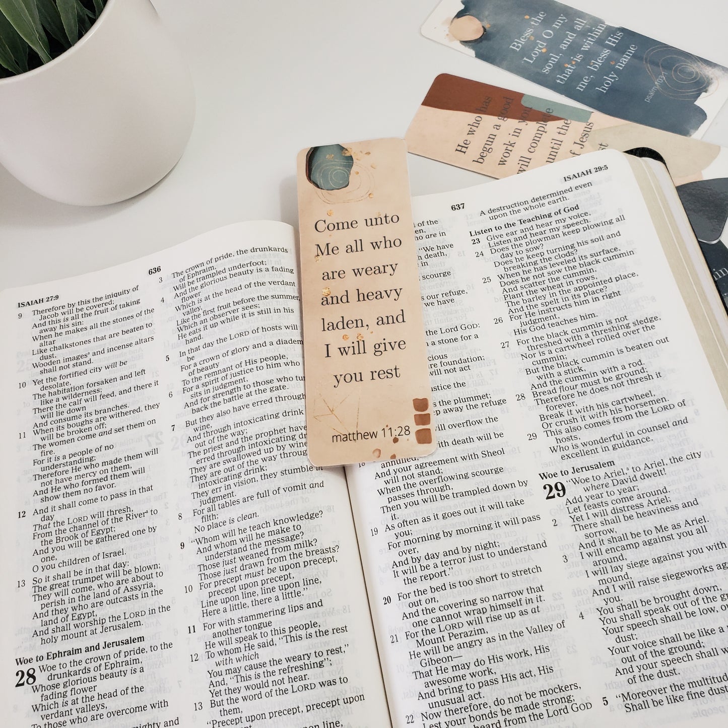 Bible Bookmarks Set of 10 In Abstract Design