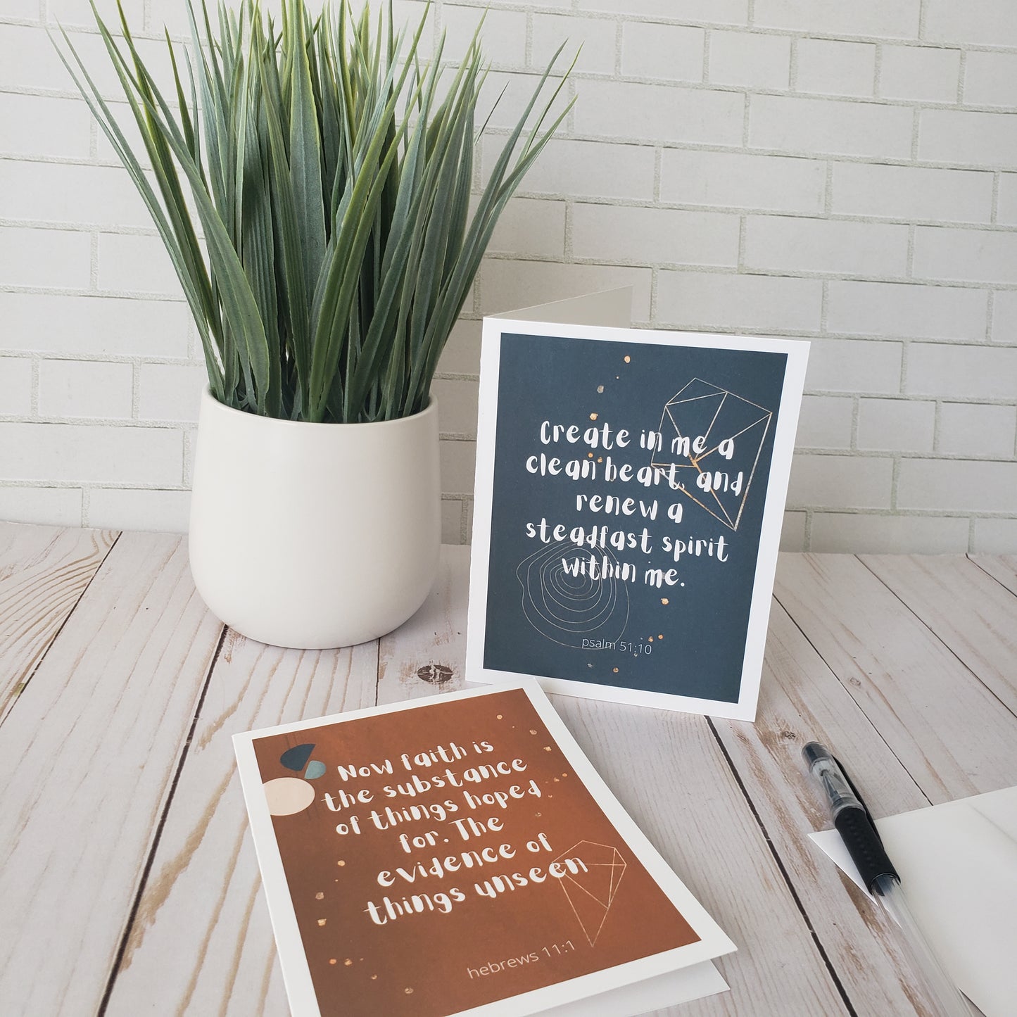 Scripture Greeting Cards In Modern Abstract Design