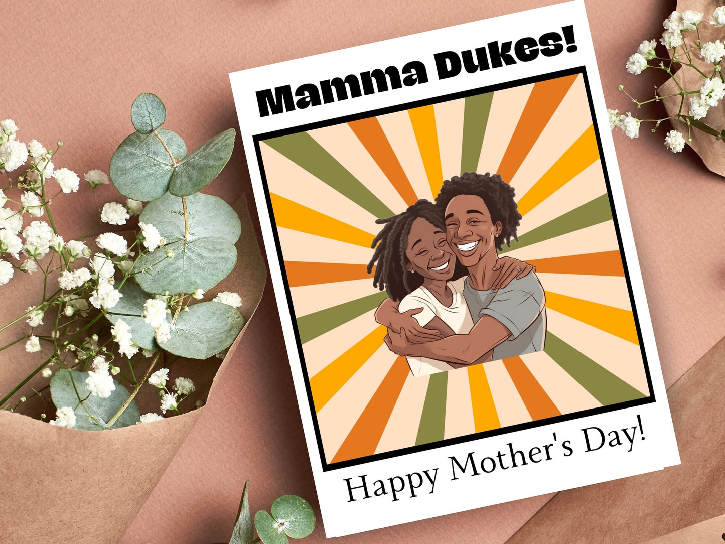 Momma Dukes Mother's Day Card, Black Mother's Day Card From Him, Funny Mother's Day Card, African American Mother's Day Card