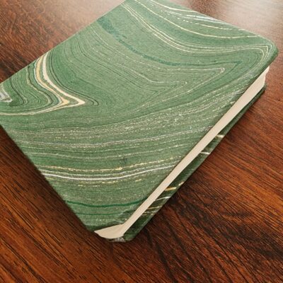 Hand Bound Mini Notebook w/Marbled Paper