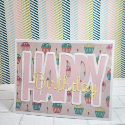 Pink Happy Birthday Inlay