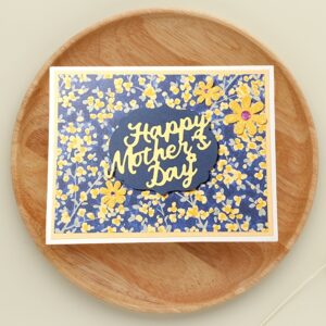 Blue yellow Mother's Day Card