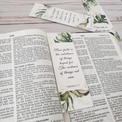 Tropical Flora Bible Verse Bookmarks