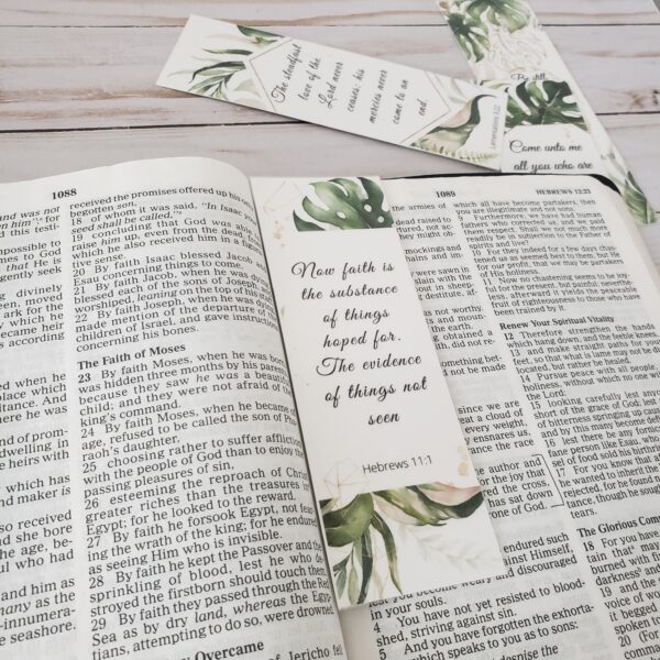 Tropical Flora Bible Verse Bookmarks