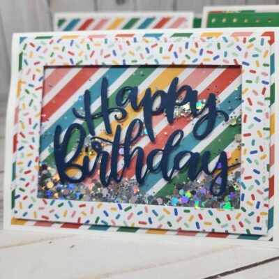 Handmade Birthday Glitter Shaker Card