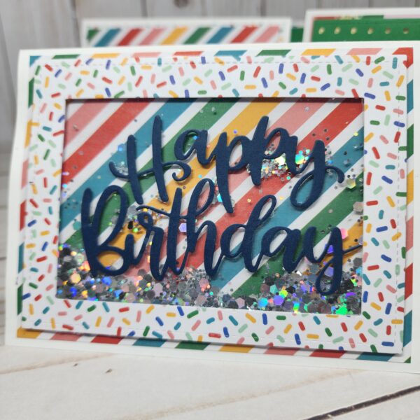 Handmade Birthday Glitter Shaker Card