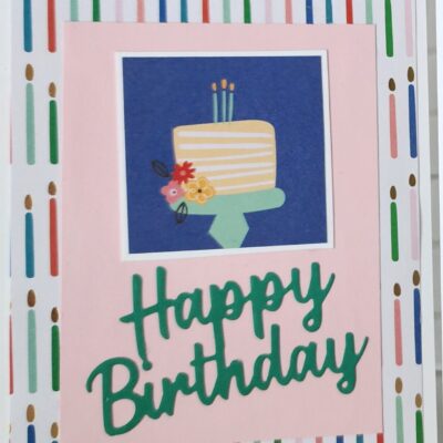 Handmade Birthday Card with Die Cuts