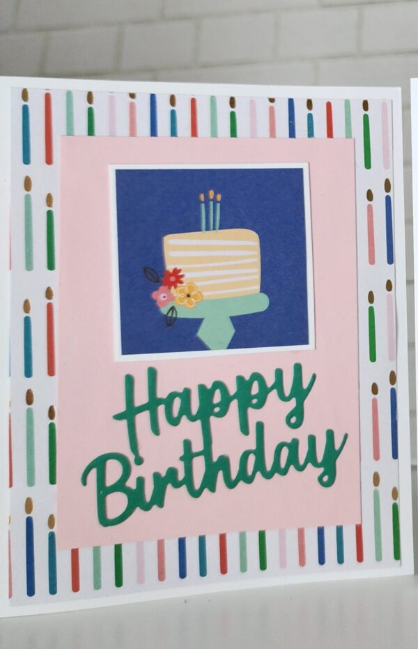 Handmade Birthday Card with Die Cuts