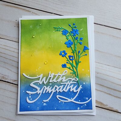Hand Made Mixed Media Sympathy Card