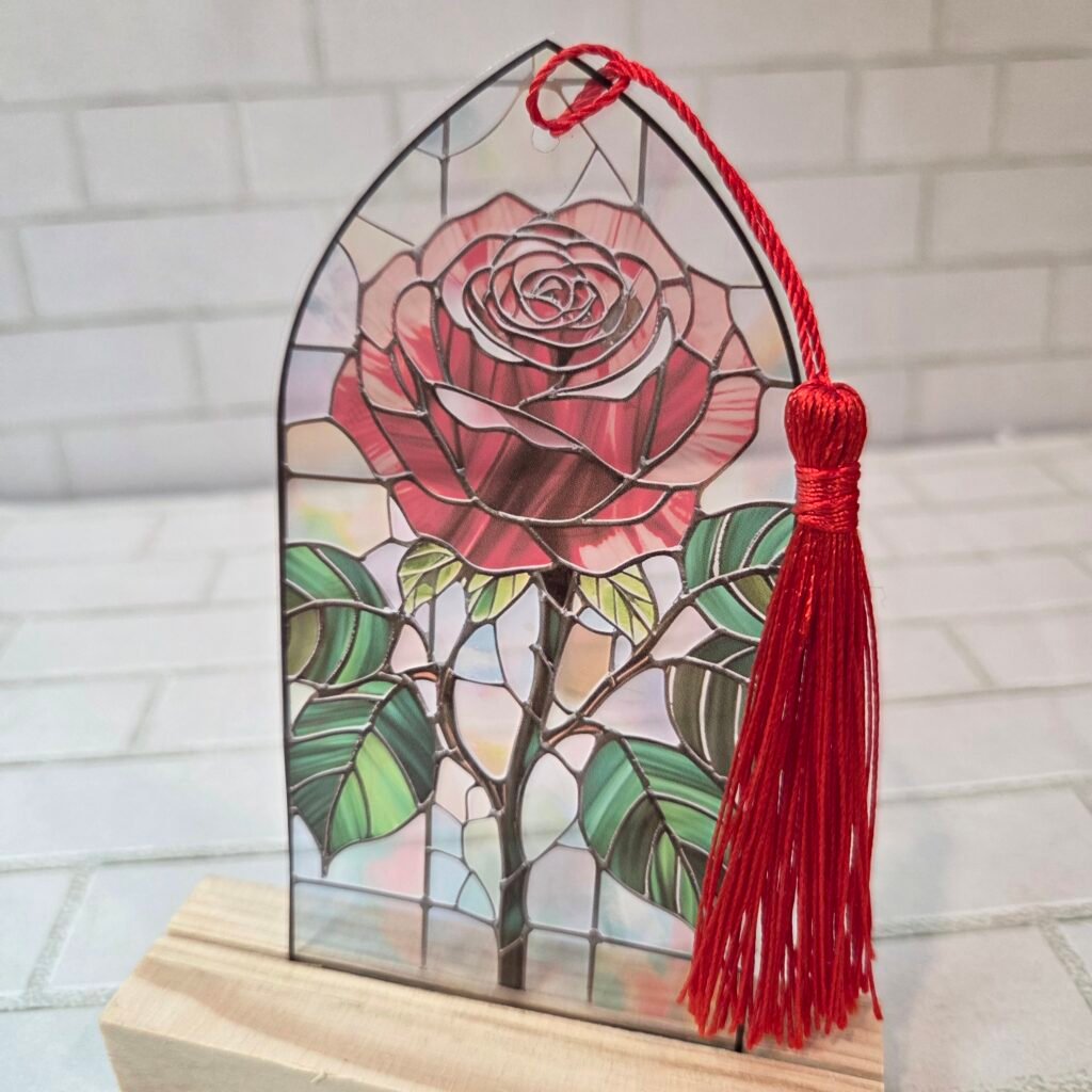 Transparent Stained Glass-Look Bookmark