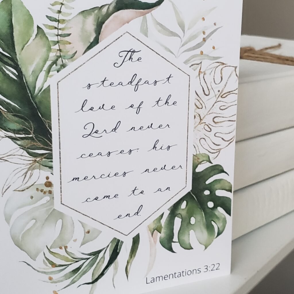 Botanical Watercolor Scripture Card Set, 8 Notecards, Boho Scripture Cards, Hand Painted Gold Accents